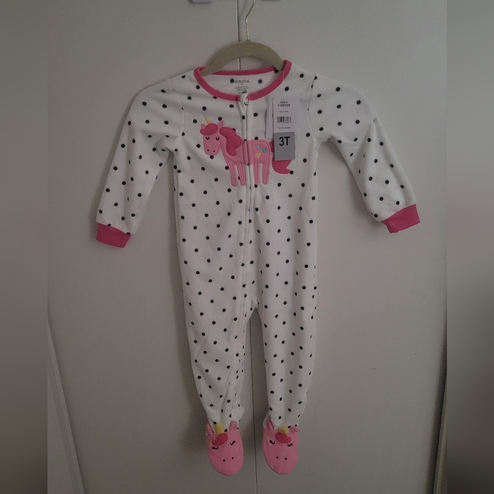 Absorba Paris Unicorn Footed Pajamas – 3T (NEW with Tags)